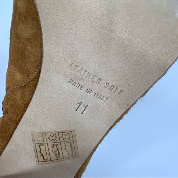 MASSIMO MATTEO Suede Leather Peep Toe Sling Back Block Heel Shoe - Picture 10 of 10